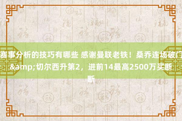 赛事分析的技巧有哪些 感谢曼联老铁！桑乔连场破门&切尔西升第2，进前14最高2500万买断